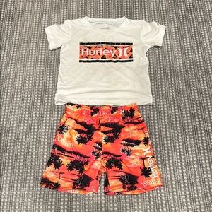 Hurley Kids Swim Set - White and Orange